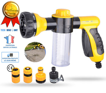 TD® Pistolet d'arrosage jardin haute pression pulvérisateur à main à eau lavage voiture réglable arrosoir confortable lave-auto